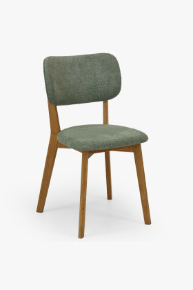 Gepolsterter Esszimmerstuhl Eiche Stoff Diosa Easy Clean